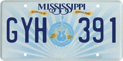 MS license plate GYH391