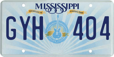 MS license plate GYH404