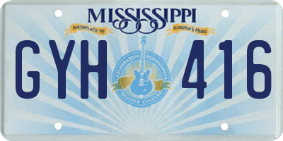 MS license plate GYH416