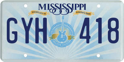 MS license plate GYH418