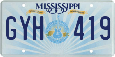 MS license plate GYH419