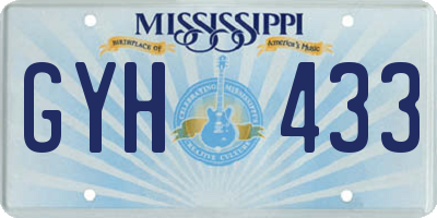 MS license plate GYH433
