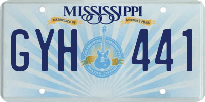 MS license plate GYH441