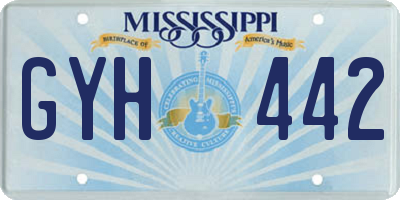 MS license plate GYH442