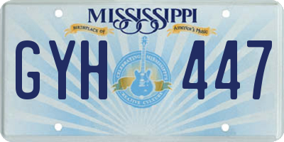 MS license plate GYH447