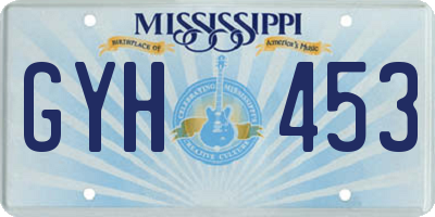 MS license plate GYH453