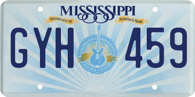 MS license plate GYH459