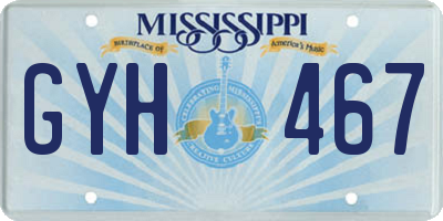 MS license plate GYH467