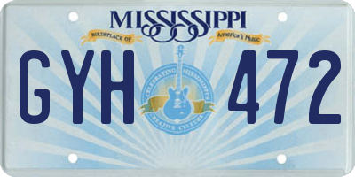 MS license plate GYH472