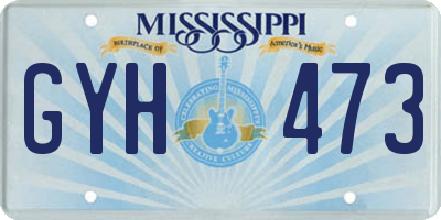 MS license plate GYH473