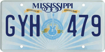 MS license plate GYH479