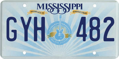 MS license plate GYH482