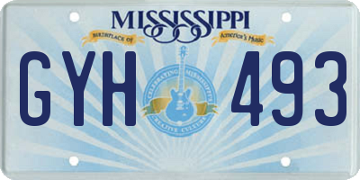 MS license plate GYH493