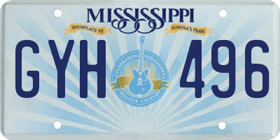 MS license plate GYH496