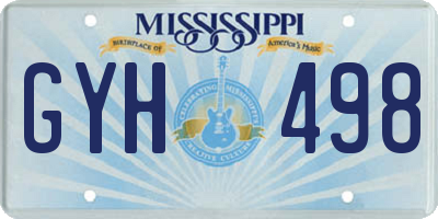 MS license plate GYH498