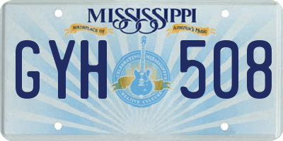 MS license plate GYH508