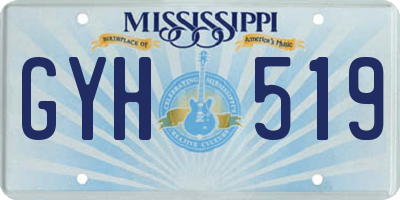 MS license plate GYH519