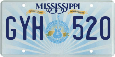 MS license plate GYH520