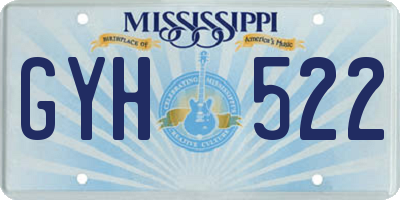 MS license plate GYH522