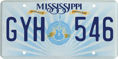 MS license plate GYH546