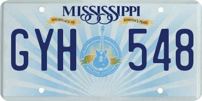 MS license plate GYH548