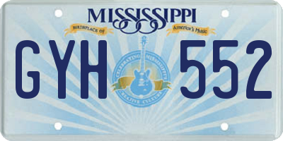 MS license plate GYH552