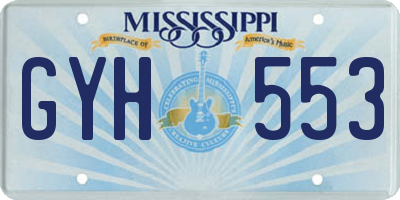 MS license plate GYH553
