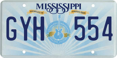MS license plate GYH554
