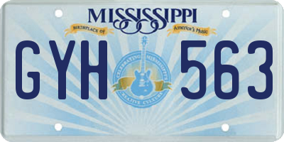 MS license plate GYH563