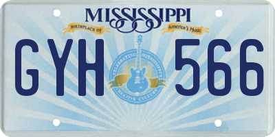 MS license plate GYH566