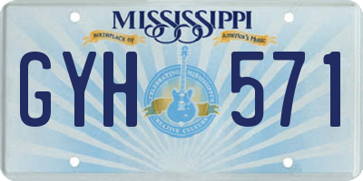 MS license plate GYH571