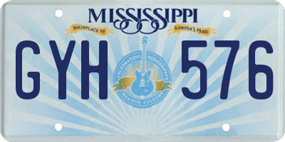 MS license plate GYH576