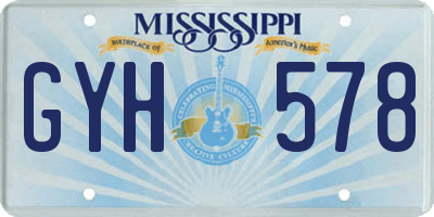 MS license plate GYH578