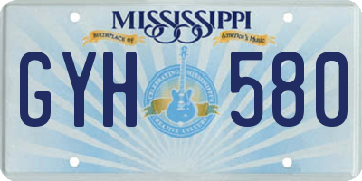 MS license plate GYH580