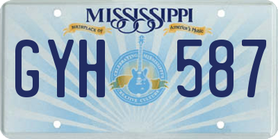MS license plate GYH587