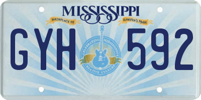 MS license plate GYH592