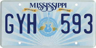 MS license plate GYH593