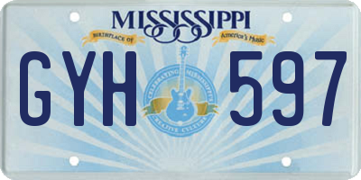 MS license plate GYH597
