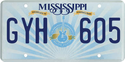 MS license plate GYH605
