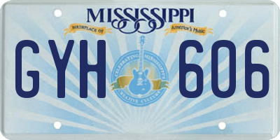 MS license plate GYH606