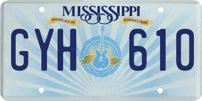MS license plate GYH610