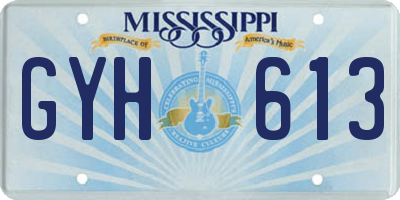 MS license plate GYH613