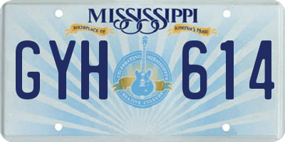 MS license plate GYH614