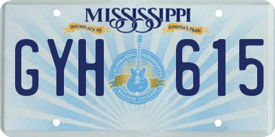 MS license plate GYH615