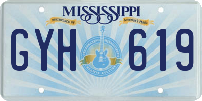 MS license plate GYH619
