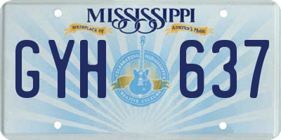 MS license plate GYH637