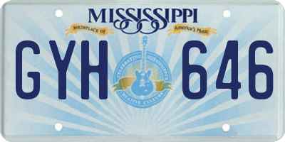 MS license plate GYH646