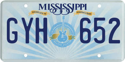 MS license plate GYH652