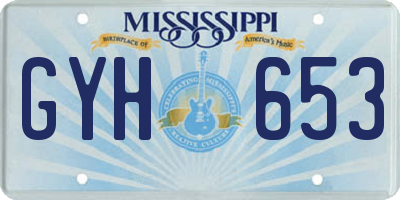 MS license plate GYH653