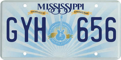 MS license plate GYH656
